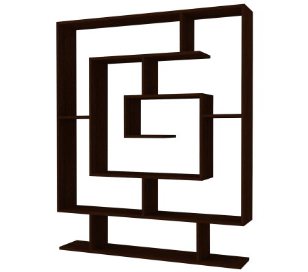 Biblioteca SARMASIK, wenge, 124,8x22x149,4 cm