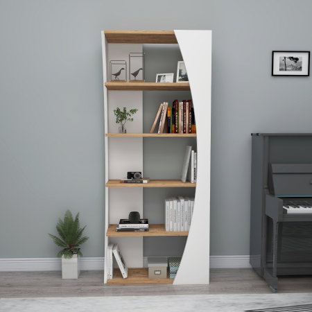 Biblioteci - Biblioteca SELGE, pin atlantic, 63,6x23,8x150 cm