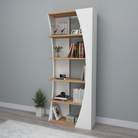 Biblioteci - Biblioteca SELGE, pin atlantic, 63,6x23,8x150 cm