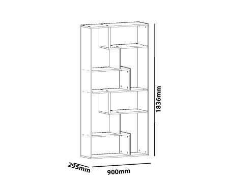 Biblioteci - Biblioteca SERRA, 90x29,5x183,6 cm
