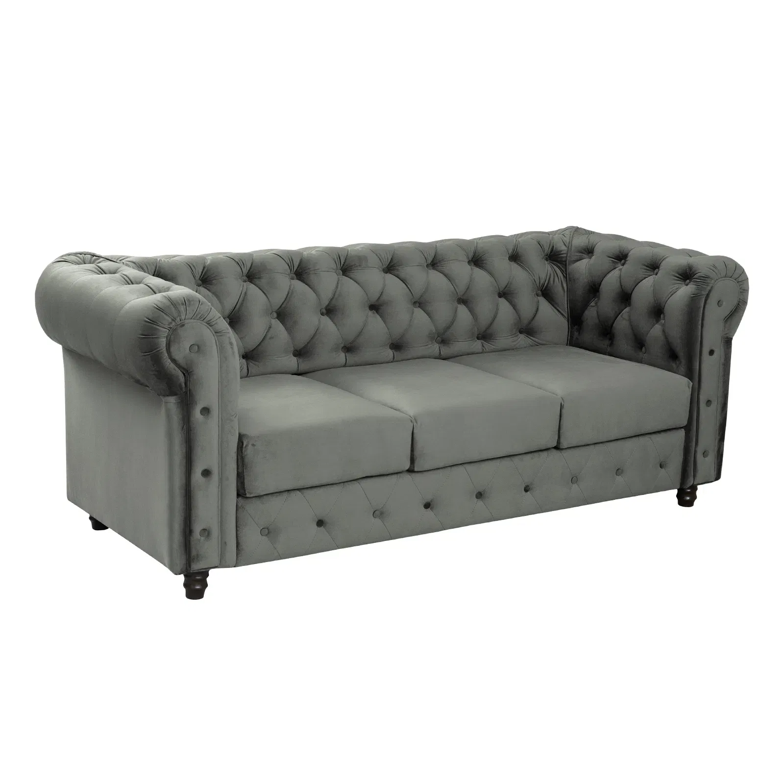 Canapea CHESTERFIELD fixa, 3 locuri, cu arcuri, 205x90x80 cm - ExpoMob [1]