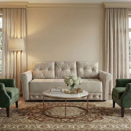 Canapea ERIKA extensibila, 3 locuri, cu arcuri si lada depozitare, 240x110x80 cm - ExpoMob [6]