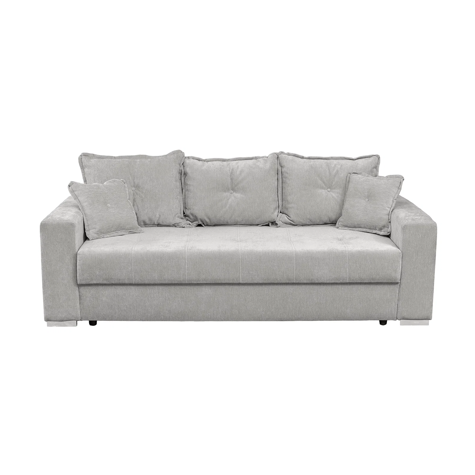 Canapea extensibila ARISSA, 3 locuri, cu arcuri, gri deschis, 235x110x77 cm