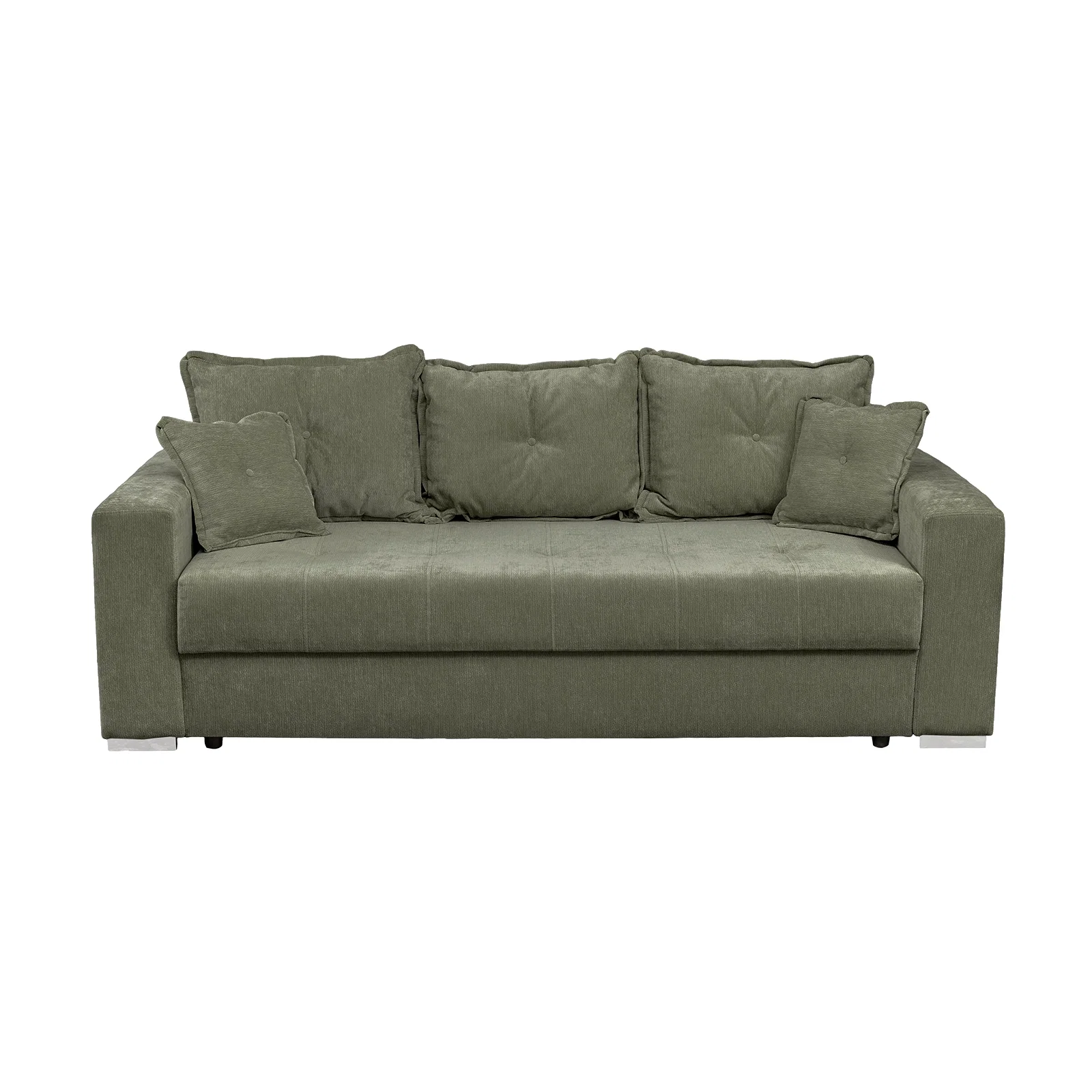 Canapea extensibila ARISSA, 3 locuri, cu arcuri, kaki, 235x110x77 cm