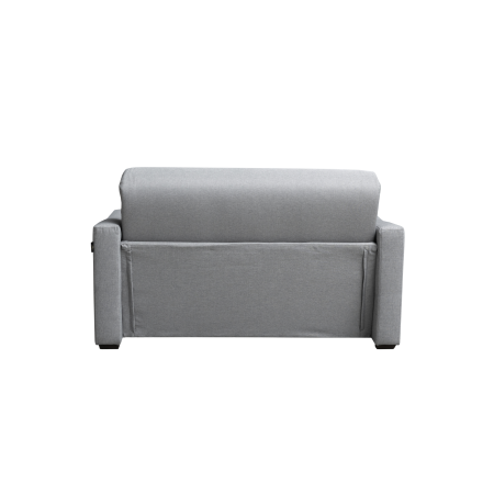 Canapea extensibila ASTI, 2 locuri, cu arcuri si lada depozitare, gri, 155x100x90 cm [5]