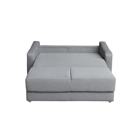 Canapele Moderne - Canapea extensibila ASTI, 2 locuri, cu arcuri si lada depozitare, gri, 155x100x90 cm