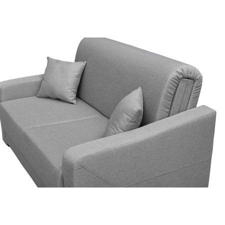 Canapea extensibila ASTI, 2 locuri, cu arcuri si lada depozitare, gri, 155x100x90 cm [4]