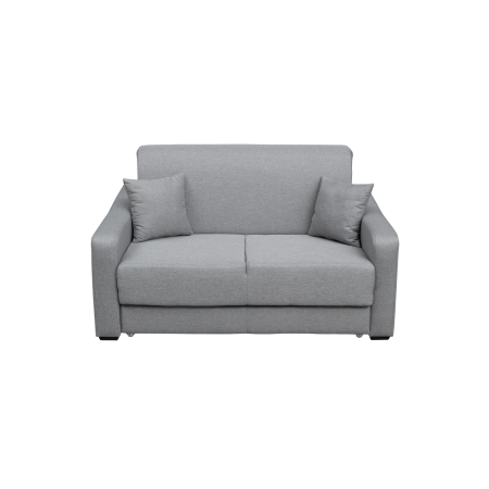 Canapele Moderne - Canapea extensibila ASTI, 2 locuri, cu arcuri si lada depozitare, gri, 155x100x90 cm