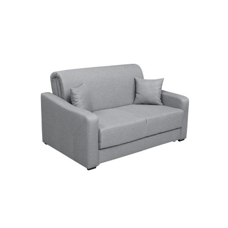 Canapele Moderne - Canapea extensibila ASTI, 2 locuri, cu arcuri si lada depozitare, gri, 155x100x90 cm