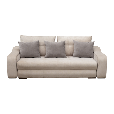 Canapele Moderne - Canapea extensibila ATENA, 3 locuri, cu arcuri si lada depozitare, bej, 250x120x100 cm