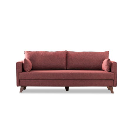 Canapea extensibila BELLA, 3 locuri, rosu claret, 208x81x85 cm
