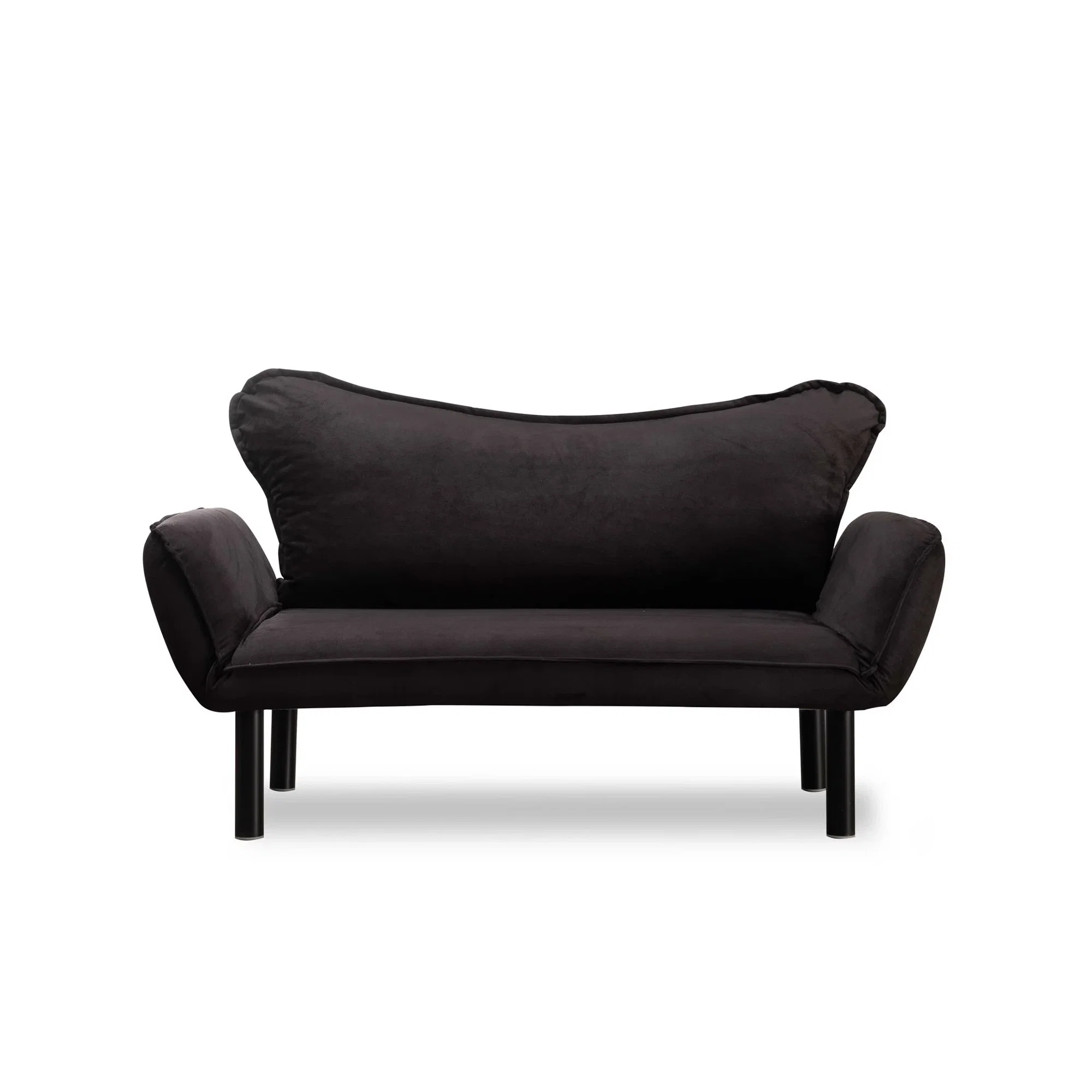 Canapea extensibila CHATTO, 2 locuri, negru, 150x75x70 cm