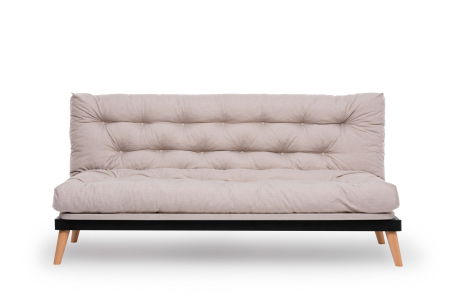 Canapea extensibila SAKI, 3 locuri, crem, 185x82x92 cm