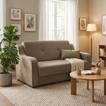 Canapea Gina cu 2 locuri extensibila cu lada - ExpoMob [1]