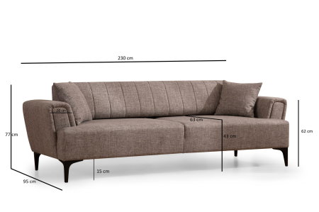 Canapea extensibila HAMLET, 3 locuri, 230x95x77 cm [8]