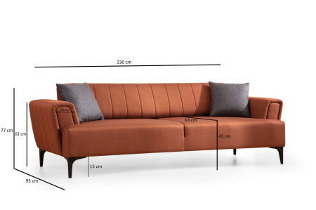 Canapea extensibila HAMLET, 3 locuri, 230x95x77 cm [9]