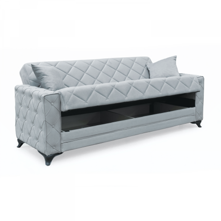 Canapea extensibila HEGEL, 3 locuri, cu arcuri si lada pentru depozitare, 228x85x85 cm - ExpoMob [2]