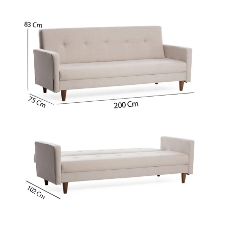 Canapea extensibila HIKO, 3 locuri, 200x75x83 cm [6]