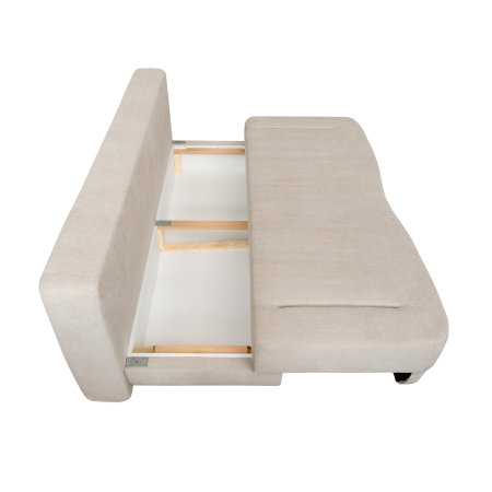 Canapele Moderne - Canapea extensibila LOTUS, 3 locuri, cu arcuri si lada depozitare, bej, 200x100x90 cm