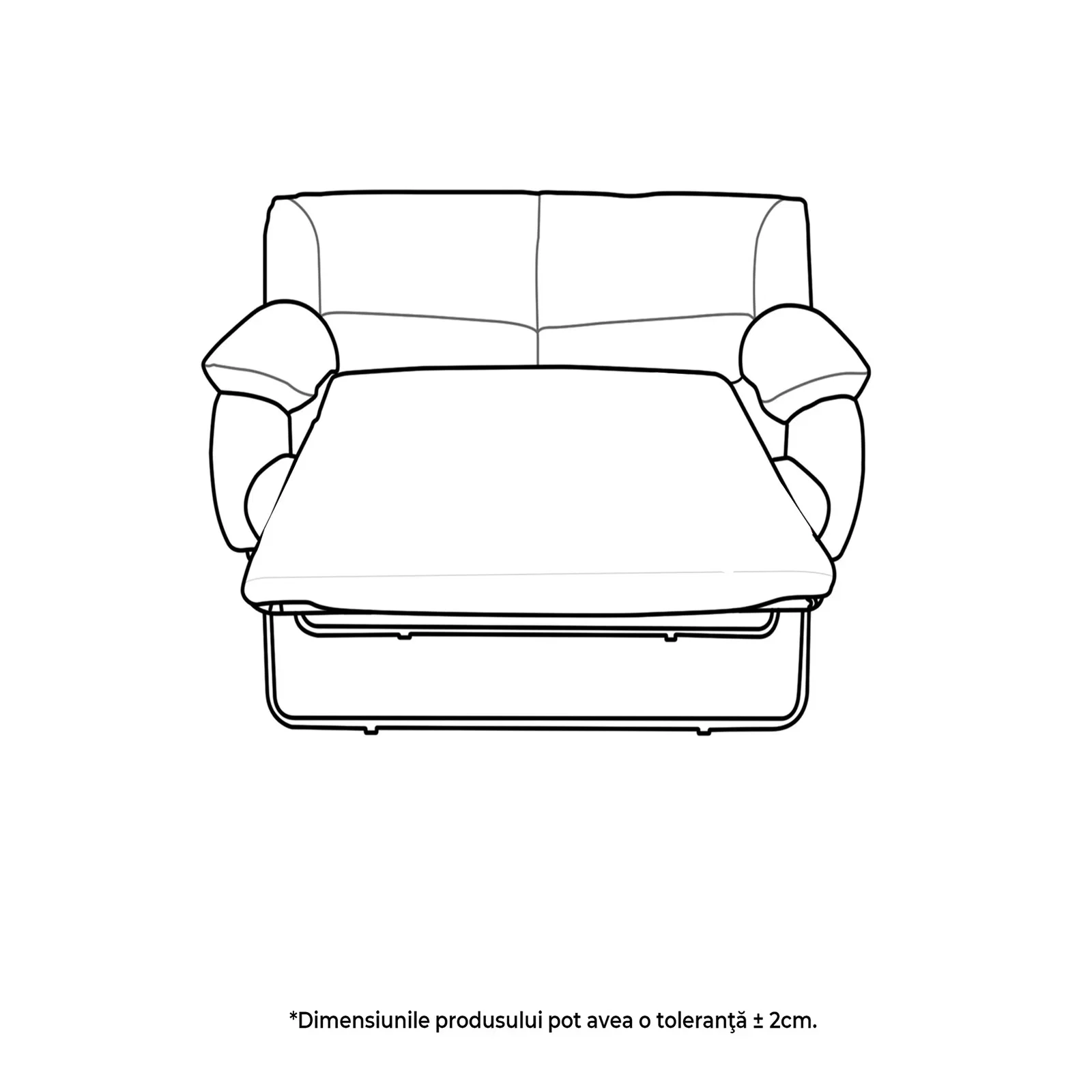 Canapea extensibila LUXOR 2L, 2 locuri, maro inchis, 171x95x95 cm - ExpoMob [9]