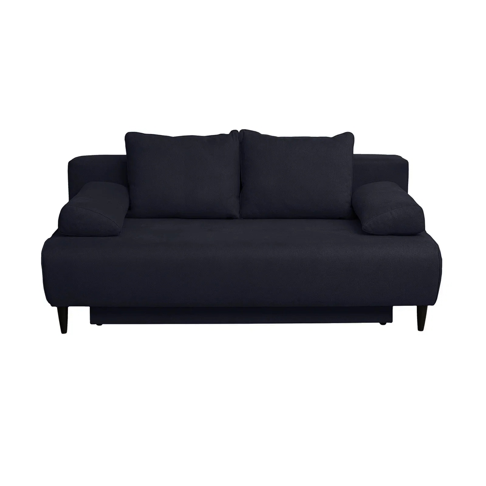 Canapea extensibila MARIA, 3 locuri, cu arcuri si lada depozitare, gri deschis, 195x97x76 cm