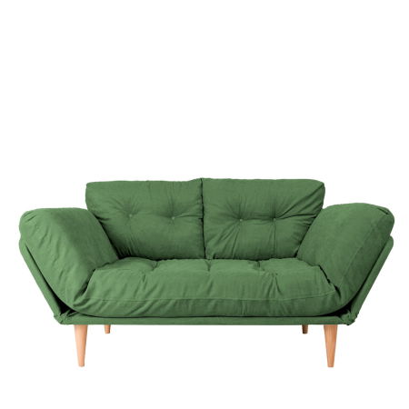 Canapea extensibila NINA, 3 locuri, verde, 190x85x80 cm