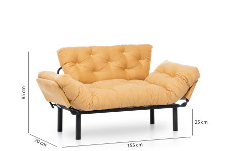 Canapea extensibila NITTA, 2 locuri, 155x70x85 cm [11]