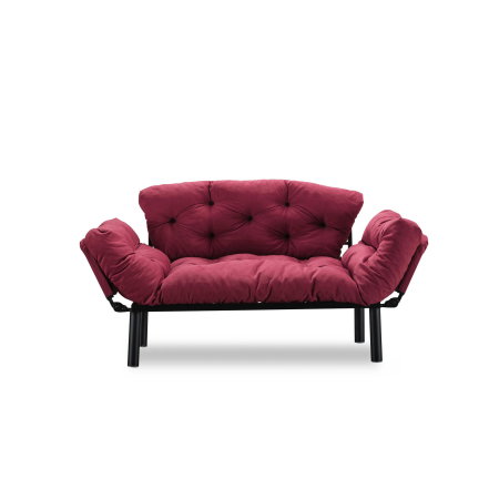 Canapea extensibila NITTA, 2 locuri, bordo, 155x70x80 cm