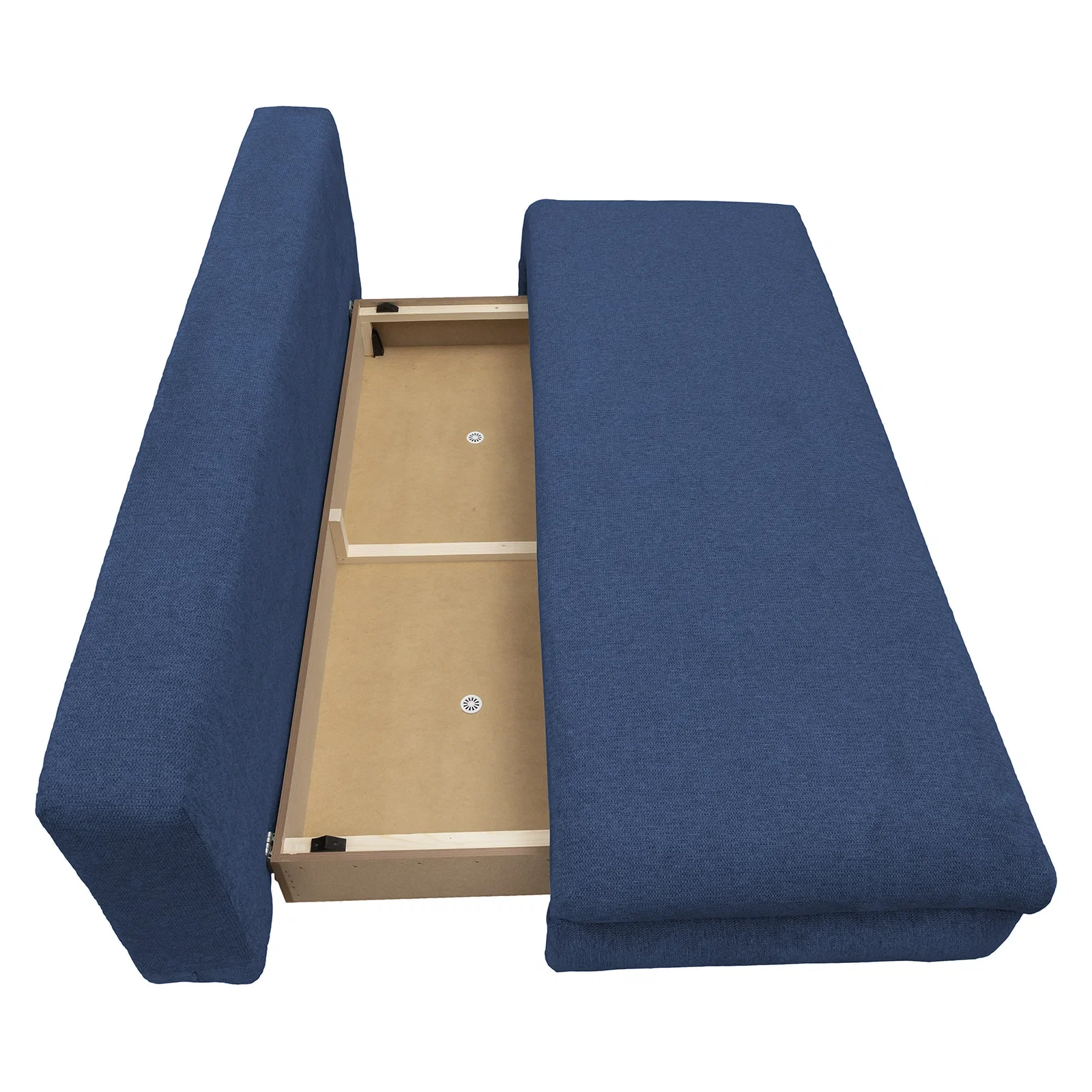 Canapea extensibila OLIMP, 3 locuri, cu arcuri si lada depozitare, bej inchis, 203x100x85 cm [4]