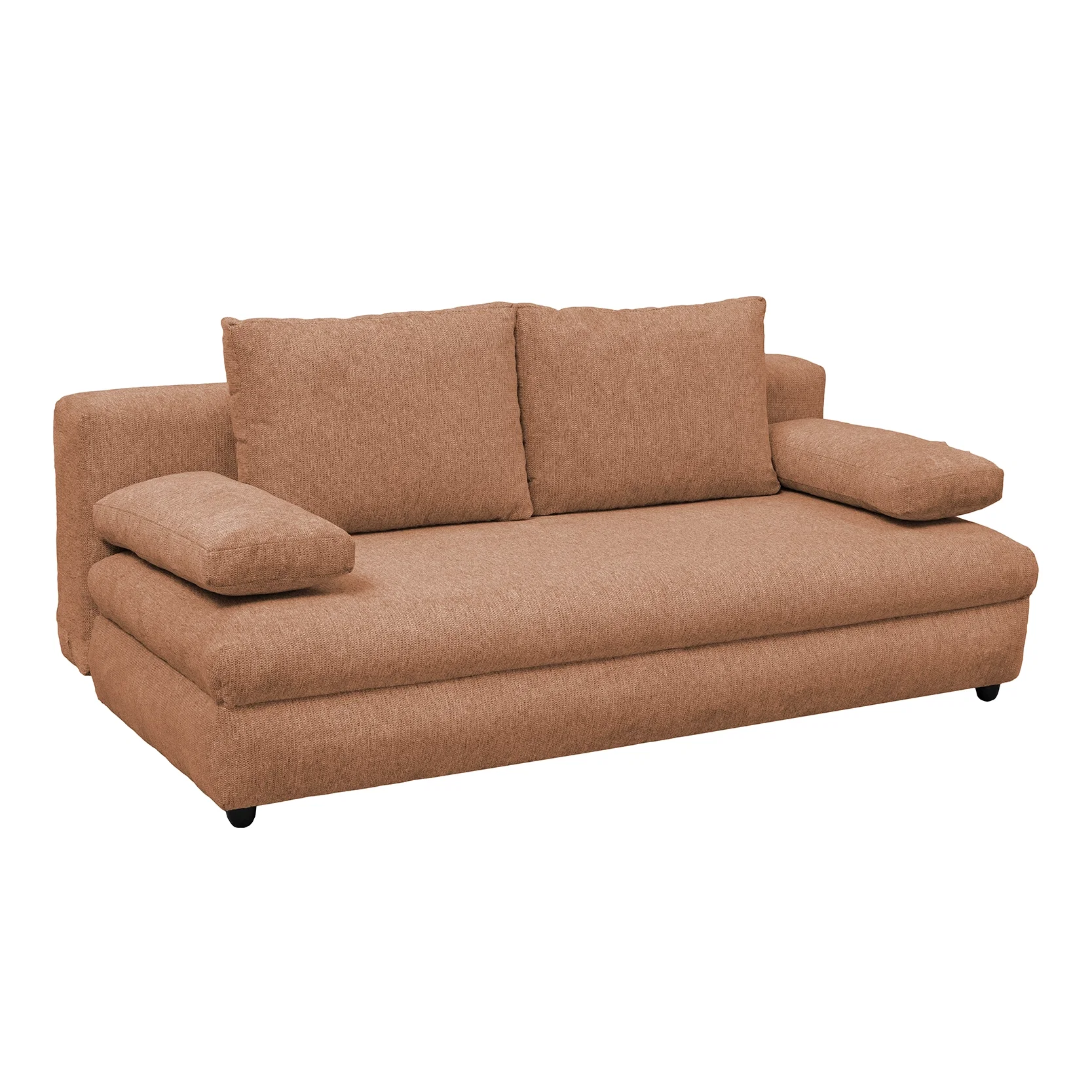 Canapea extensibila OLIMP, 3 locuri, cu arcuri si lada depozitare, bej inchis, 203x100x85 cm [1]