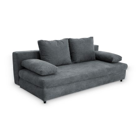 Canapea extensibila OLIMP, 3 locuri, cu arcuri si lada depozitare, maro, 203x100x85 cm [3]