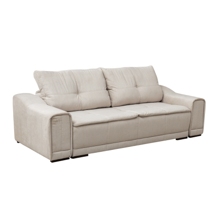 Canapele Moderne - Canapea extensibila OSLO, 3 locuri, cu arcuri si lada depozitare, bej, 265x115x100 cm