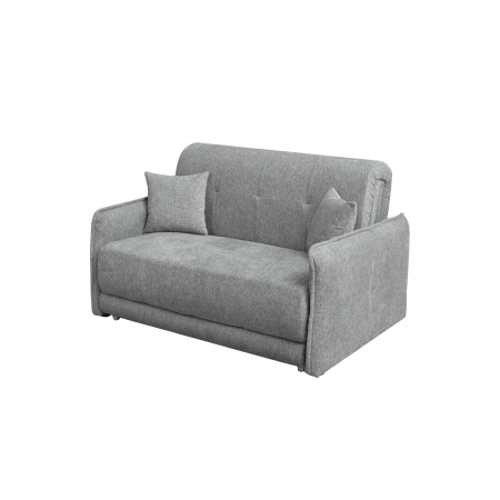 Canapea extensibila PARMA, 2 locuri, cu arcuri si lada depozitare, gri, 145x110x90 cm [1]