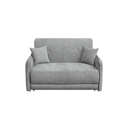 Canapea extensibila PARMA, 2 locuri, cu arcuri si lada depozitare, gri, 145x110x90 cm [0]