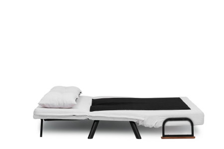 Canapea extensibila SANDO, 2 locuri, gri si alb 133x78x78 cm [11]