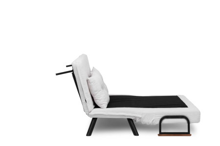 Canapea extensibila SANDO, 2 locuri, gri si alb 133x78x78 cm [10]