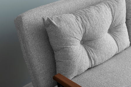 Canapea extensibila SANDO, 2 locuri, gri si alb 133x78x78 cm [5]