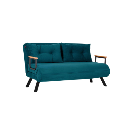 Canapea extensibila SANDO, 2 locuri, verde petrol, 133x78x78 cm