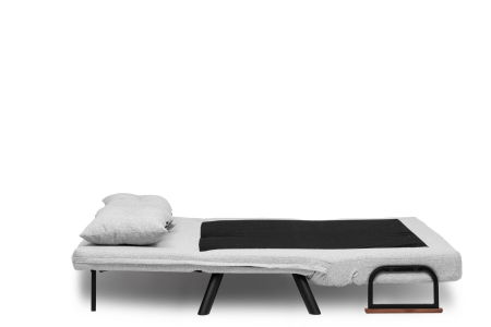 Canapea extensibila SANDO, 2 locuri, gri si alb 133x78x78 cm [14]