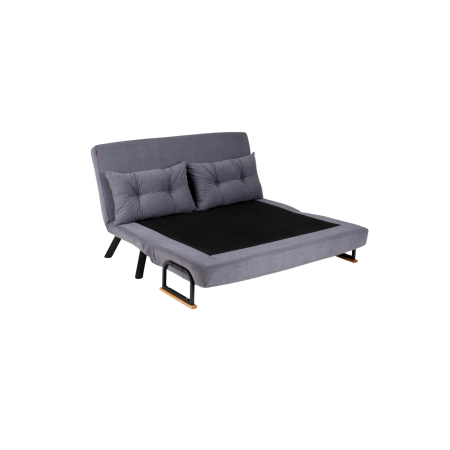 Canapele Extensibile - Canapea extensibila SANDO, 2 locuri, gri si verde petrol, 133x78x78 cm