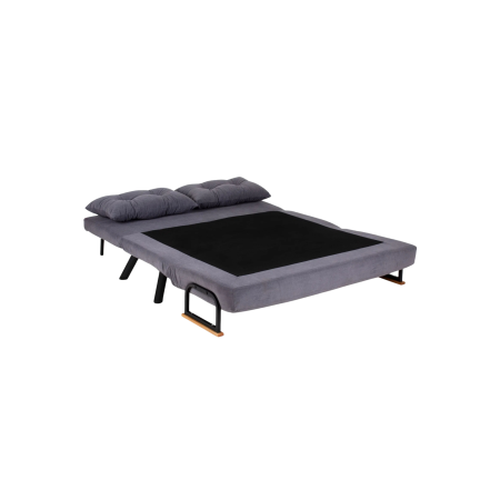 Canapele Extensibile - Canapea extensibila SANDO, 2 locuri, gri si verde petrol, 133x78x78 cm