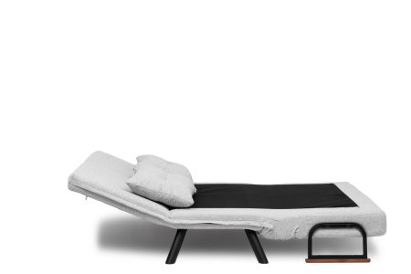 Canapea extensibila SANDO, 2 locuri, gri si alb 133x78x78 cm [12]