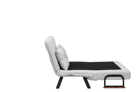 Canapea extensibila SANDO, 2 locuri, gri si alb 133x78x78 cm [11]