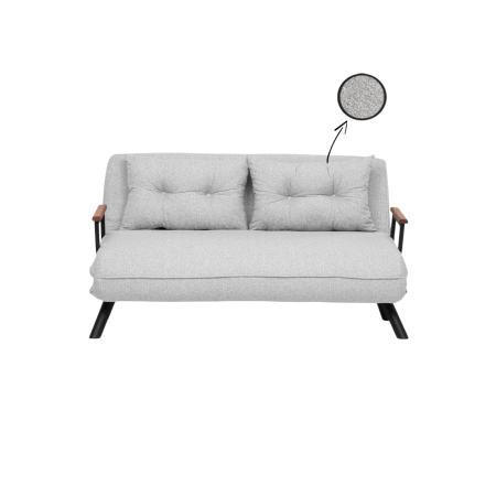 Canapea extensibila SANDO, 2 locuri, gri si alb 133x78x78 cm [17]
