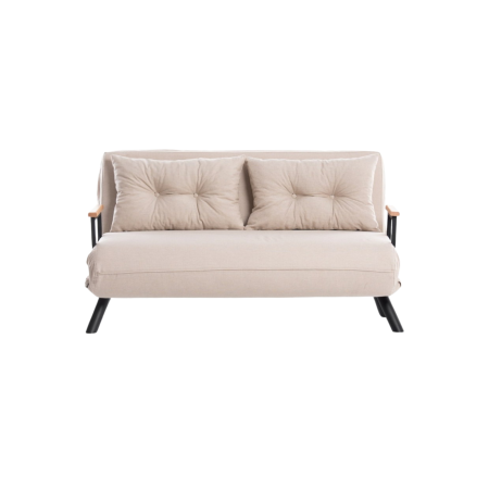 Canapea extensibila SANDO, 2 locuri, crem, 133x78x78 cm
