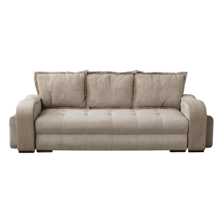 Canapele Moderne - Canapea extensibila TOLEDO, 3 locuri, cu arcuri si lada depozitare, maro deschis, 265x100x95 cm