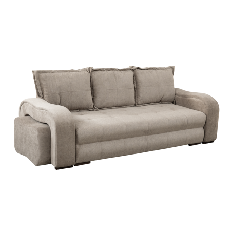 Canapele Moderne - Canapea extensibila TOLEDO, 3 locuri, cu arcuri si lada depozitare, maro deschis, 265x100x95 cm