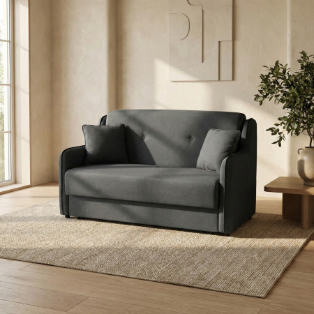 Canapea GALA extensibila, 2 locuri, cu arcuri si lada depozitare, 143x98x98 cm - ExpoMob [4]