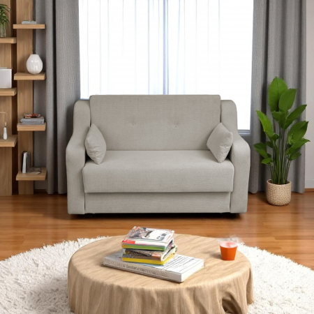 Canapea GINA II extensibila, 2 locuri, cu arcuri si lada depozitare, 155x100x95 cm - ExpoMob [4]