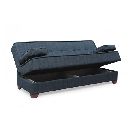 Canapele Moderne - Canapea LEON II extensibila, 3 locuri, cu arcuri si lada depozitare, 190x82x88 cm - ExpoMob